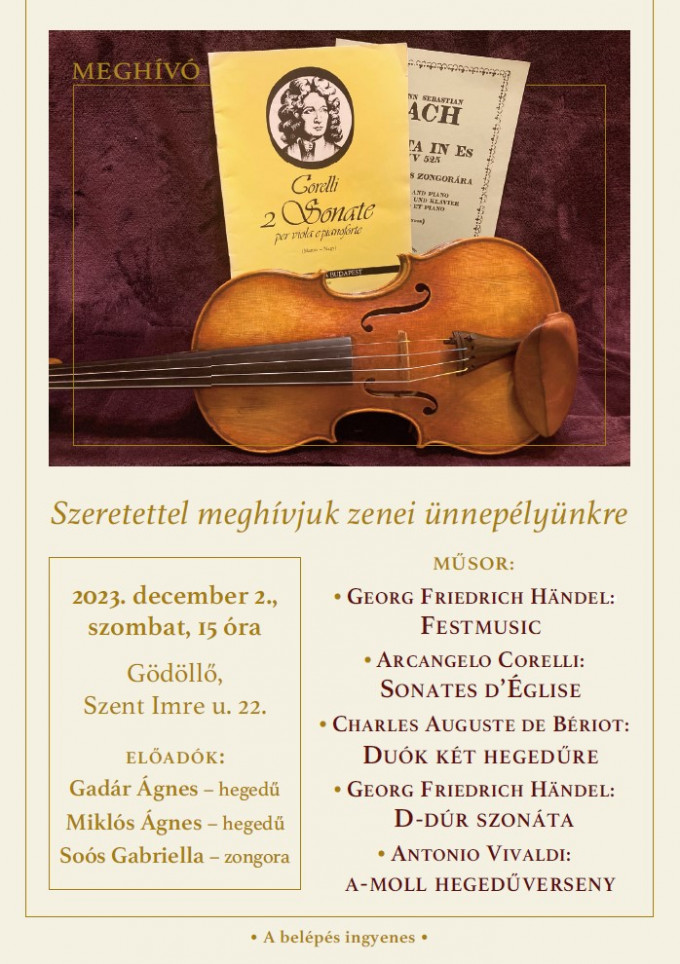 Gödöllői zenei ünnepély – 2023. december 2. 