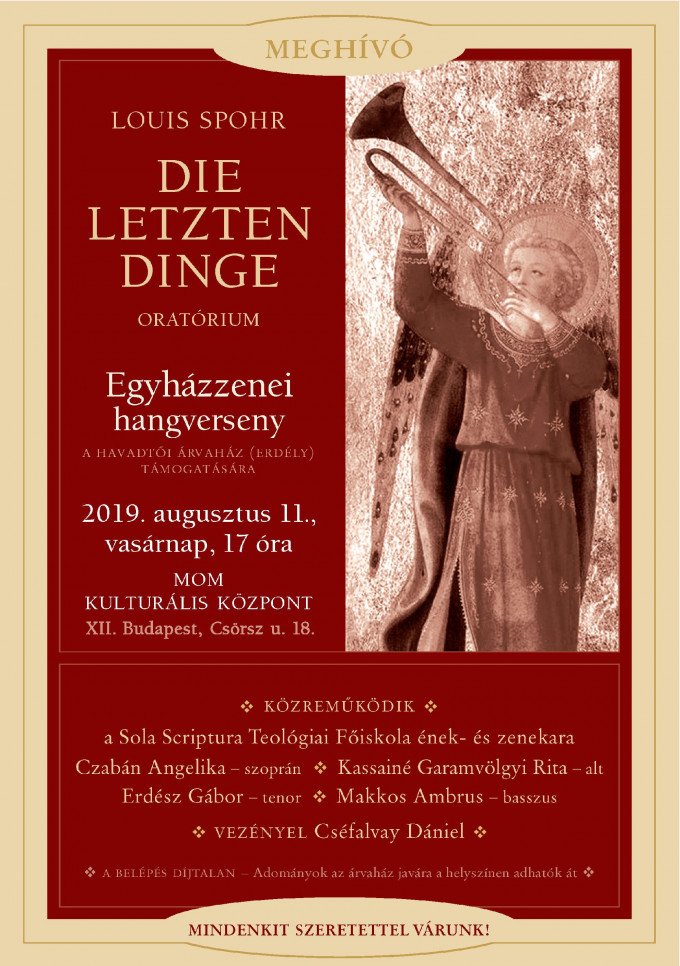 Egyházzenei hangverseny, Budapest, MOM
