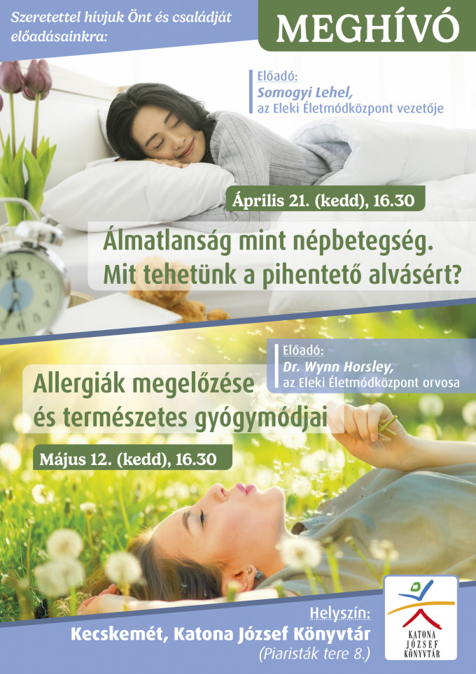 Életmód-előadások - Kecskeméten